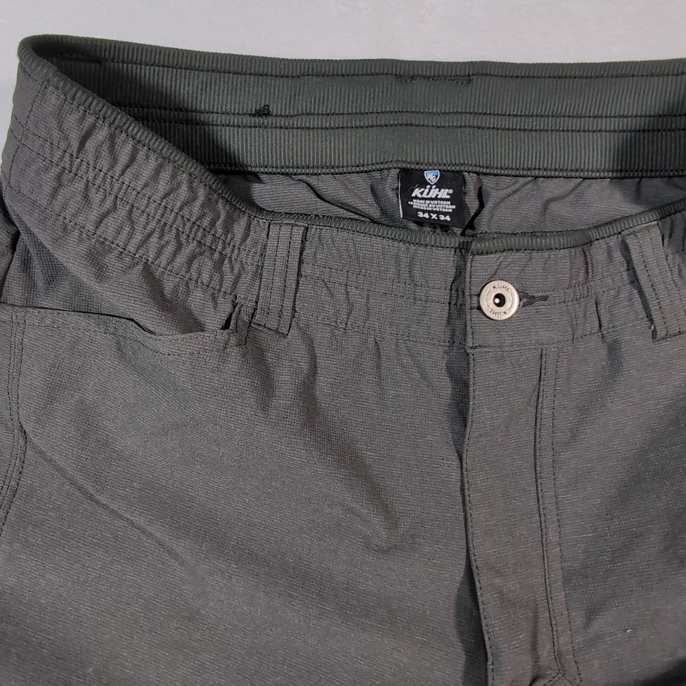 Kuhl Deceptr Pants Mens 34x34 Charcoal Gray Lightweight Stretch Technical Hiking - Picture 3 of 9